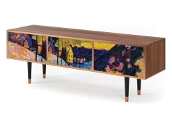 Móvel De Tv| Mueble de TV - 170х59х48 cm - T4 - Winter Landscape, Nogueira Castanho