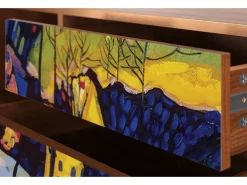 Móvel De Tv| Mueble de TV - 170х59х48 cm - T4 - Winter Landscape, Nogueira Castanho