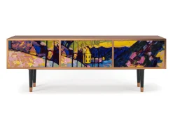 Móvel De Tv| Mueble de TV - 170х59х48 cm - T4 - Winter Landscape, Nogueira Castanho