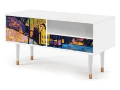 Móvel De Tv* Mueble de TV - 115х59х48 cm - T3 - Winter Landscape, Branco Bege