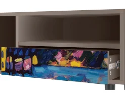 Discount Mueble de TV - 115х59х48 cm - T3 - Winter Landscape, Latte Bege