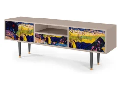Móvel De Tv| Mueble de TV - 170х59х41 cm - T6 - Winter Landscape, Latte Bege