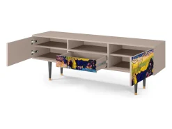 Móvel De Tv| Mueble de TV - 170х59х41 cm - T6 - Winter Landscape, Latte Bege