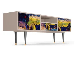 Móvel De Tv| Mueble de TV - 170х59х41 cm - T6 - Winter Landscape, Latte Bege