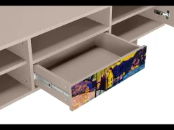 Móvel De Tv| Mueble de TV - 170х59х41 cm - T6 - Winter Landscape, Latte Bege