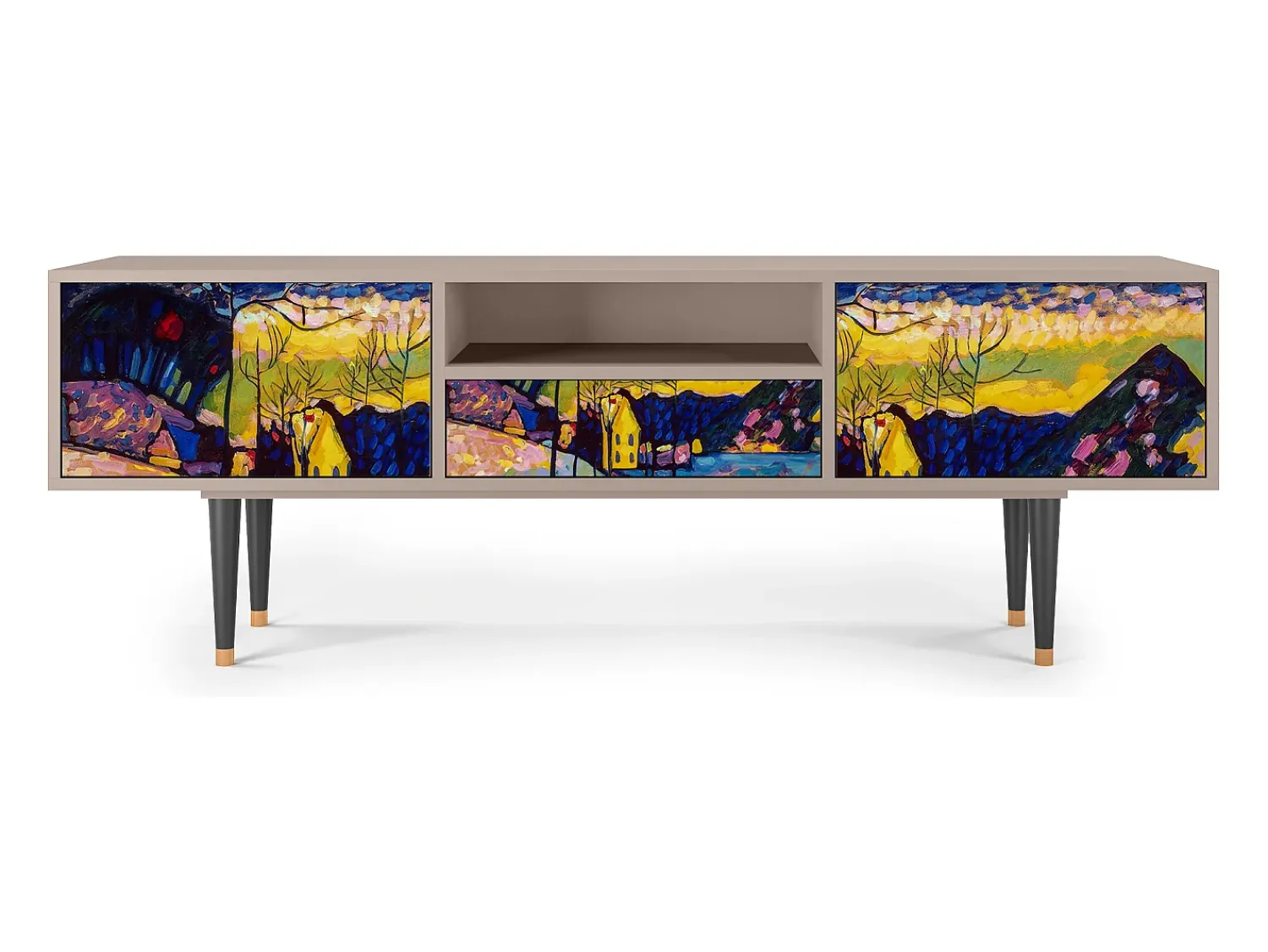 Móvel De Tv| Mueble de TV - 170х59х41 cm - T6 - Winter Landscape, Latte Bege