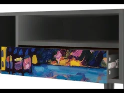 Mueble de TV - 115х59х48 cm - T3 - Winter Landscape, Antracite Cinza antracite