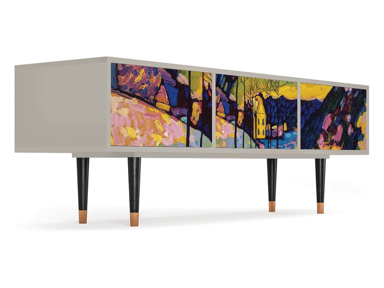 Móvel De Tv* Mueble de TV - 170х59х48 cm - T4 - Winter Landscape, Areia Bege