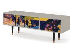 Móvel De Tv* Mueble de TV - 170х59х48 cm - T4 - Winter Landscape, Areia Bege