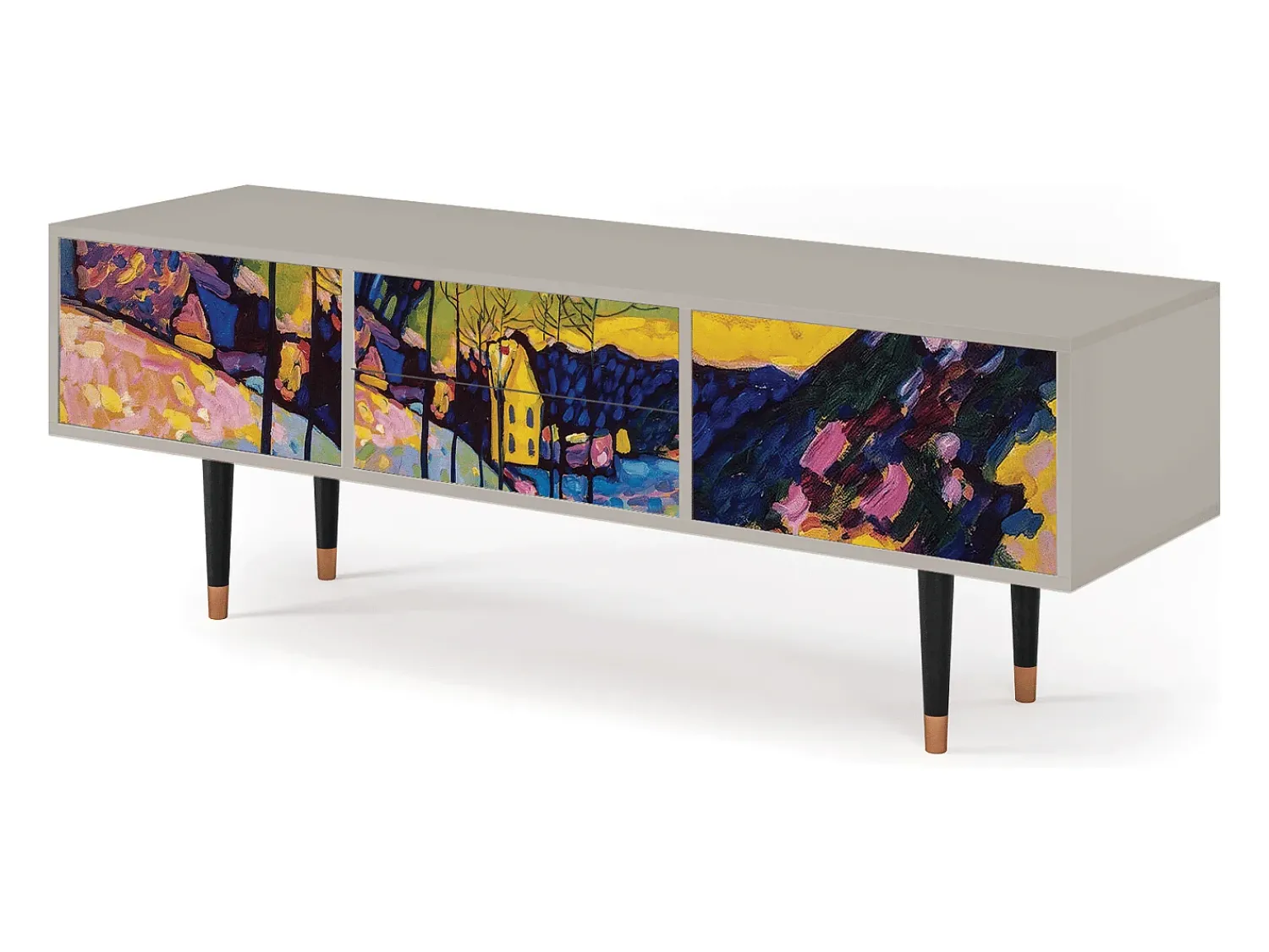 Móvel De Tv* Mueble de TV - 170х59х48 cm - T4 - Winter Landscape, Areia Bege