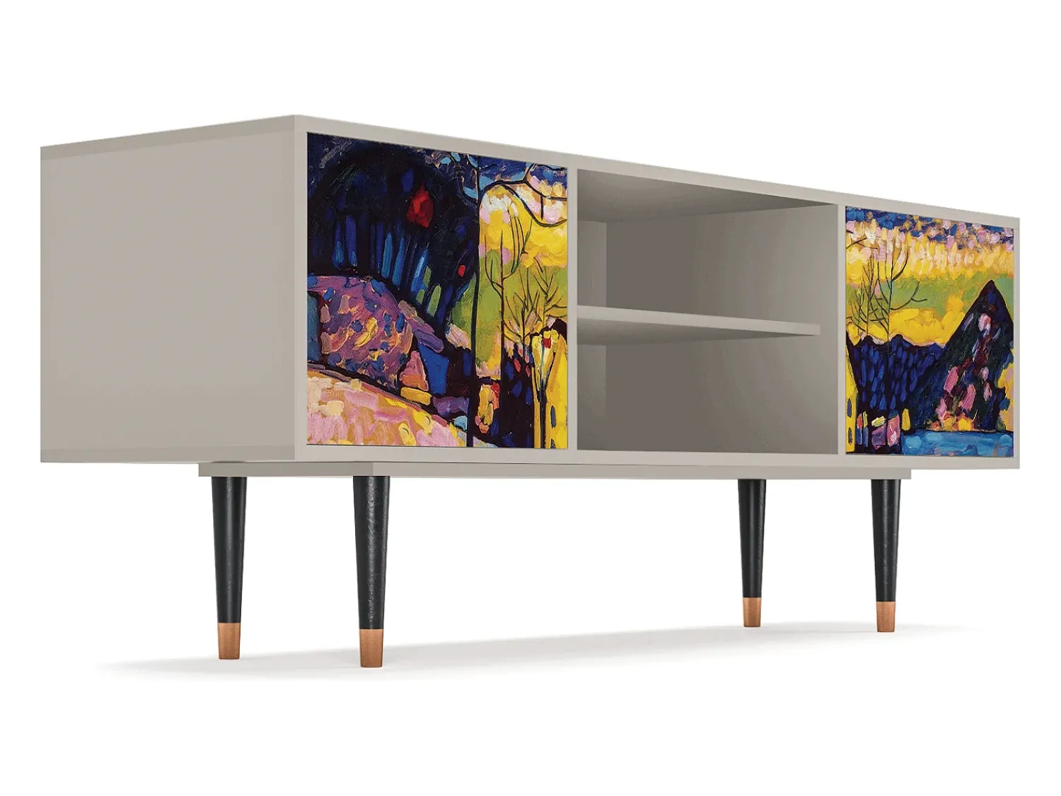 Outlet Mueble de TV - 170х69х48 cm - T2 - Winter Landscape, Areia Bege