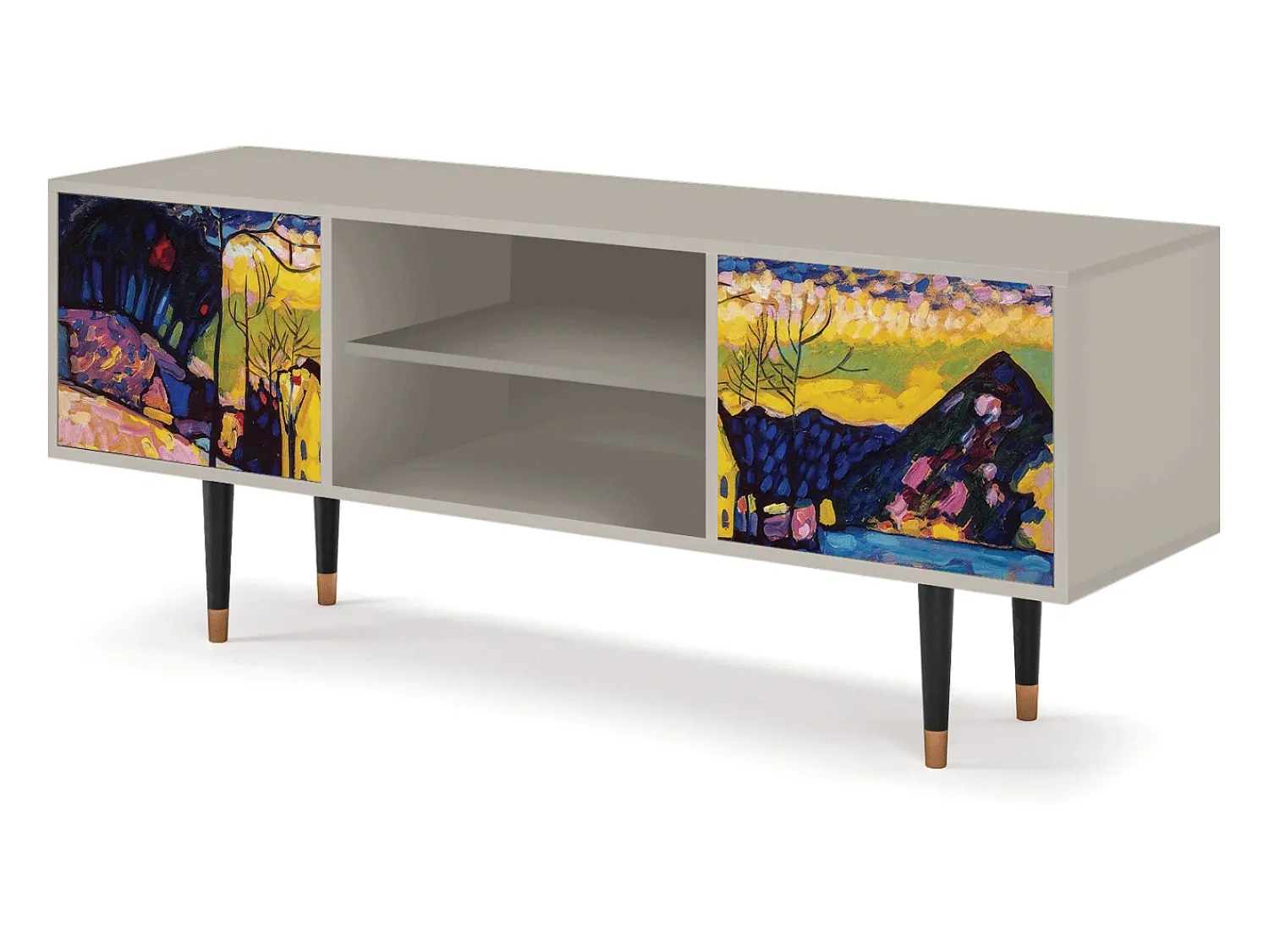 Outlet Mueble de TV - 170х69х48 cm - T2 - Winter Landscape, Areia Bege