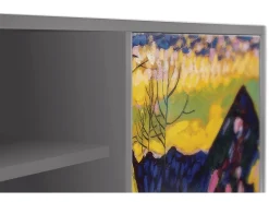 Móvel De Tv| Mueble de TV - 170х69х48 cm - T2 - Winter Landscape, Cinza Cinzento
