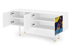 Mueble de TV - 150х69х41 cm - T5 - Winter Landscape, Branco^ Móvel De Tv