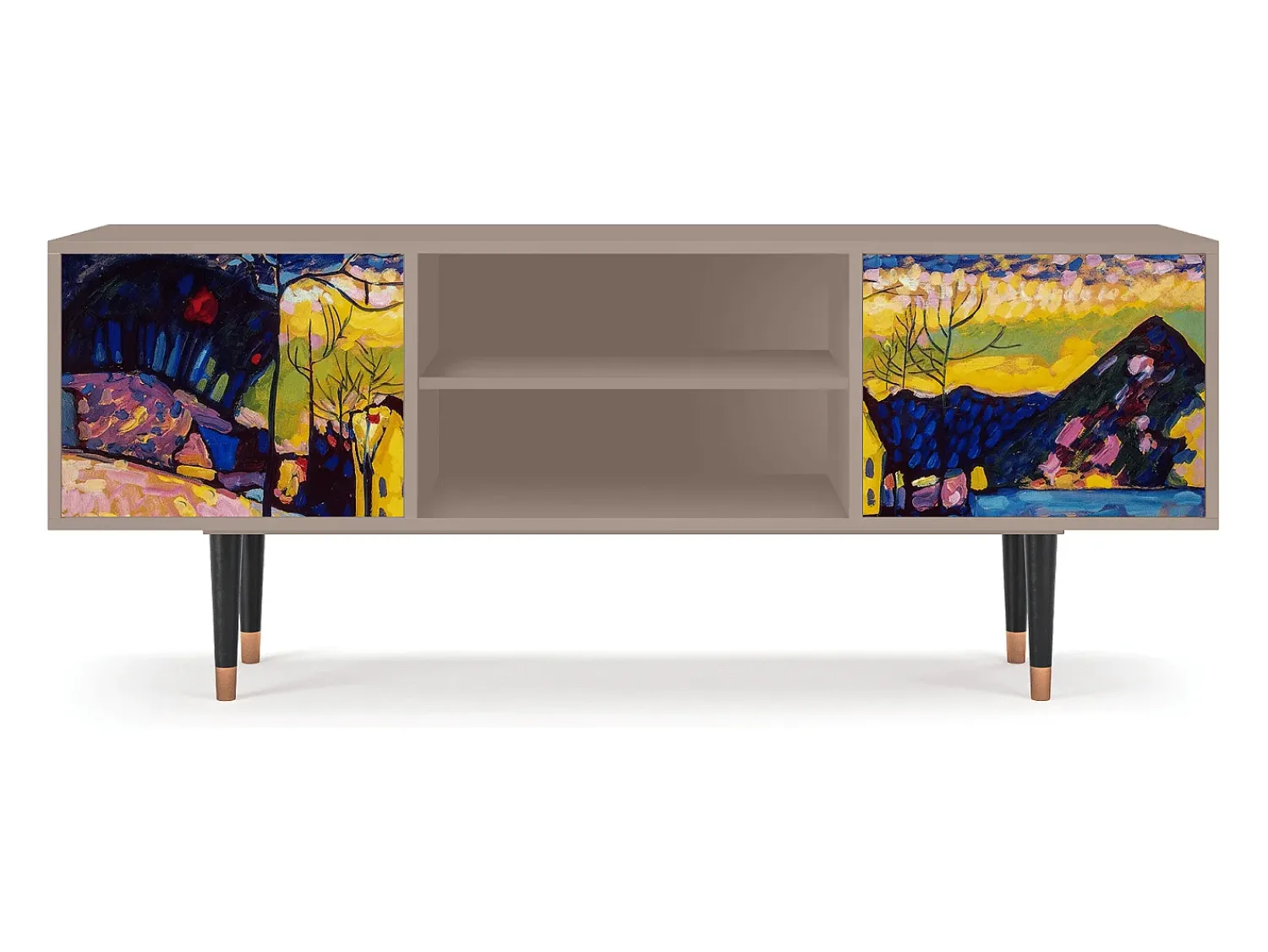 Móvel De Tv| Mueble de TV - 170х69х48 cm - T2 - Winter Landscape, Latte Bege