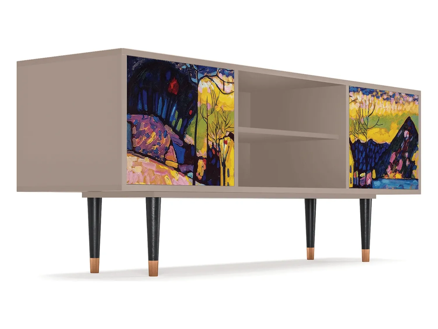 Móvel De Tv| Mueble de TV - 170х69х48 cm - T2 - Winter Landscape, Latte Bege