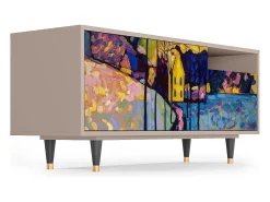 Best Mueble de TV - 125х56х41 cm - T7 - Winter Landscape, Latte Bege