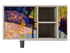 Best Mueble de TV - 150х69х41 cm - T5 - Winter Landscape, Areia Bege