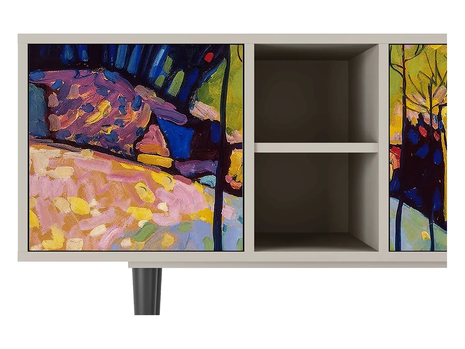 Best Mueble de TV - 150х69х41 cm - T5 - Winter Landscape, Areia Bege