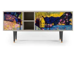 Best Mueble de TV - 150х69х41 cm - T5 - Winter Landscape, Areia Bege