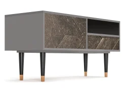 Móvel De Tv| Mueble de TV - 115х59х48 cm - T3 - Wise Tree, Cinza Cinzento