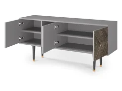 Móvel De Tv* Mueble de TV - 150х69х41 cm - T5 - Wise Tree, Cinza Cinzento