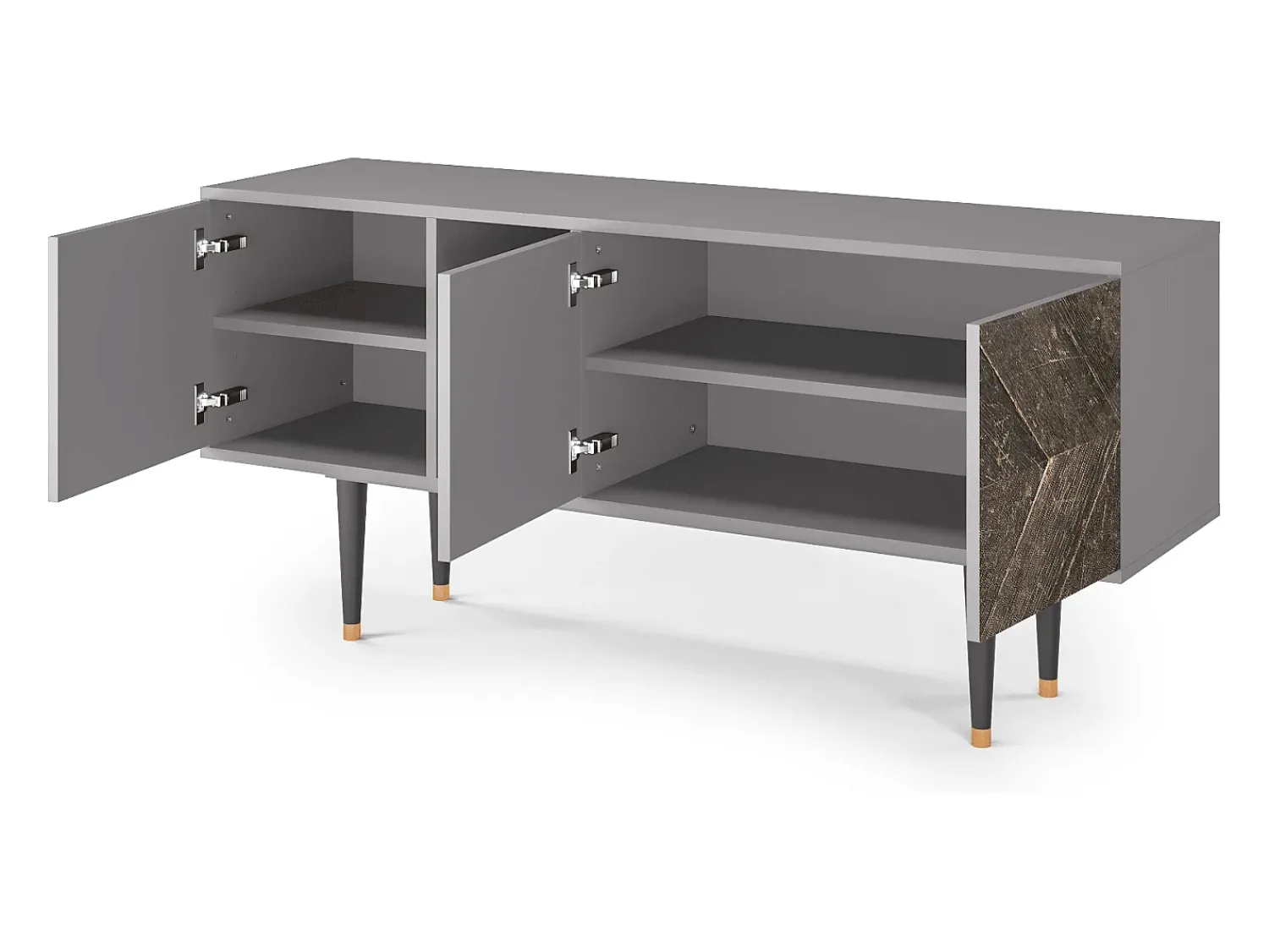Móvel De Tv* Mueble de TV - 150х69х41 cm - T5 - Wise Tree, Cinza Cinzento