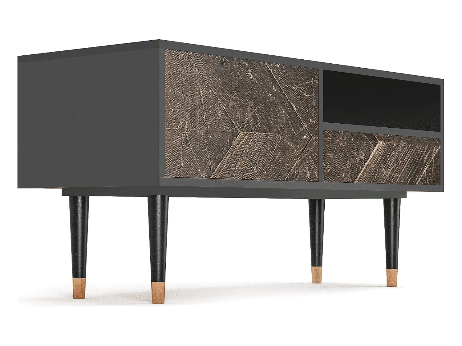 Mueble de TV - 115х59х48 cm - T3 - Wise Tree, Antracite^ Móvel De Tv