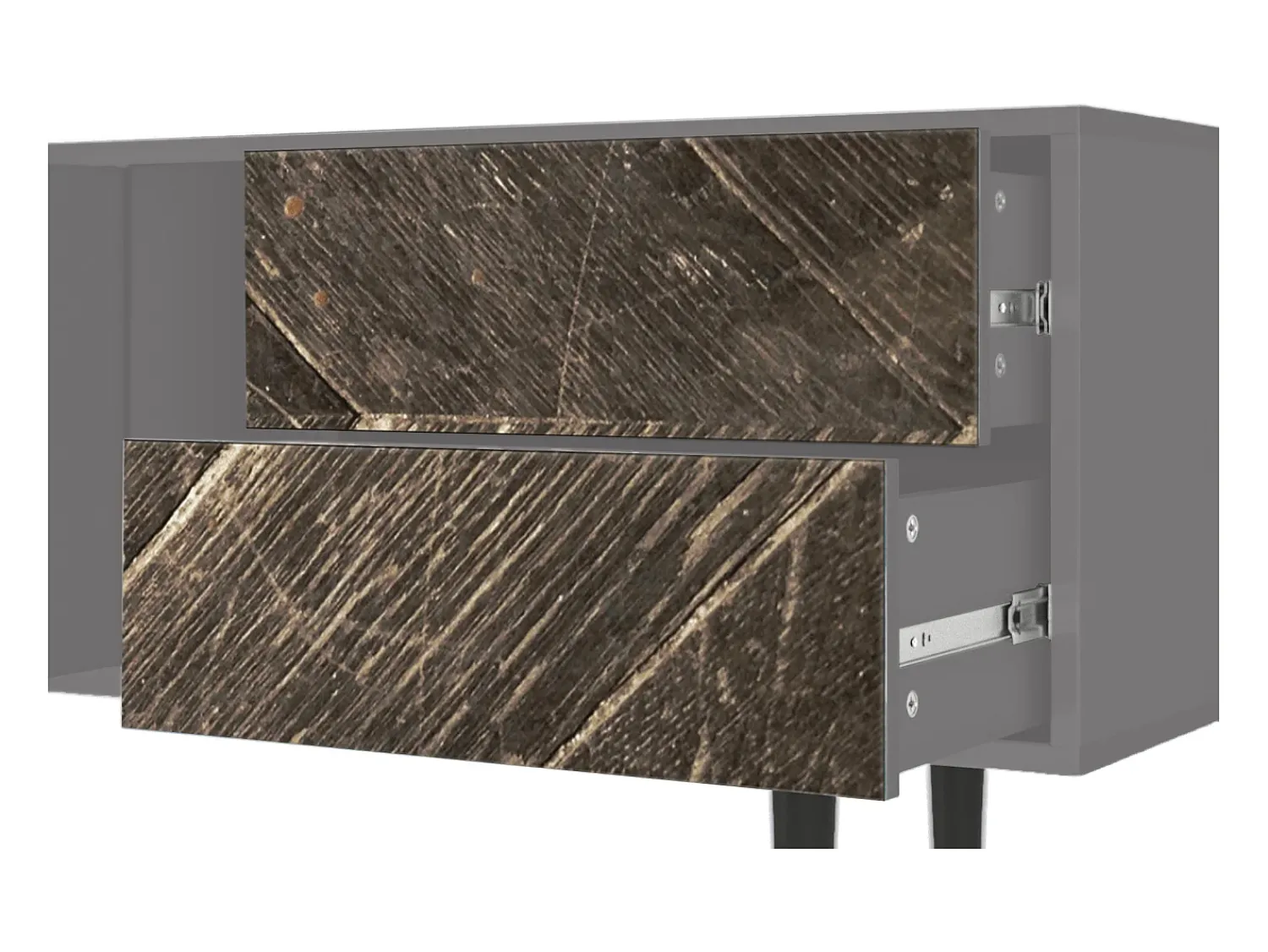 Móvel De Tv| Mueble de TV - 170х69х48 cm - T1 - Wise Tree, Cinza Cinzento