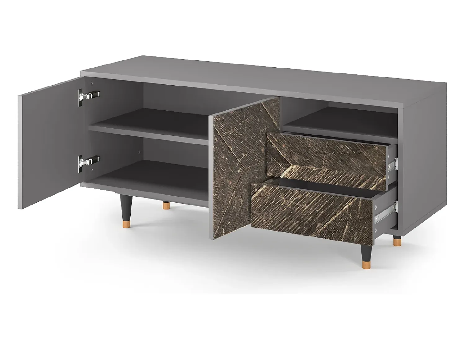 Mueble de TV - 125х56х41 cm - T7 - Wise Tree, Cinza^ Móvel De Tv