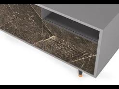 Mueble de TV - 125х56х41 cm - T7 - Wise Tree, Cinza^ Móvel De Tv