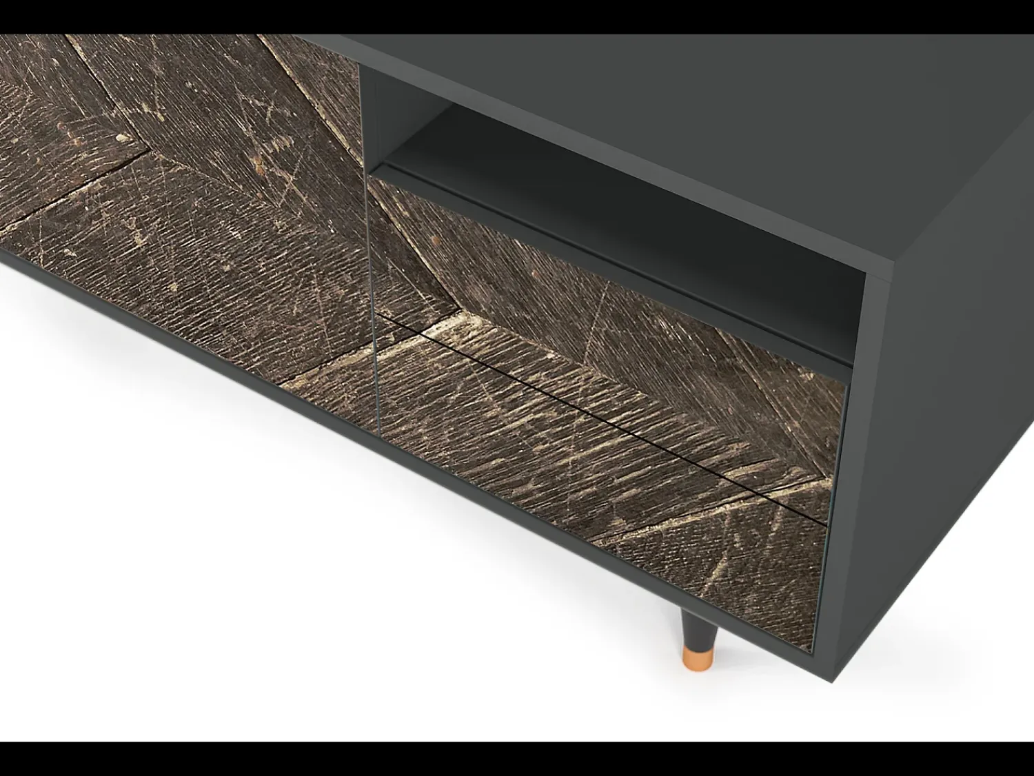 Mueble de TV - 125х56х41 cm - T7 - Wise Tree, Antracite Cinza antracite