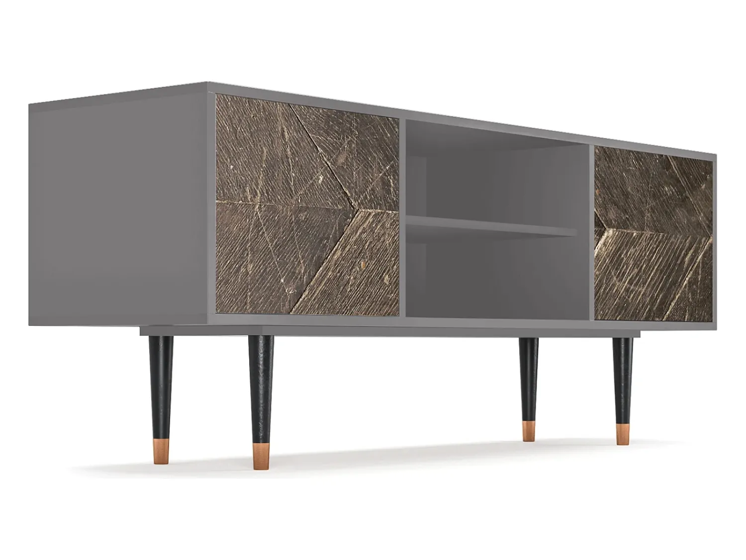Best Mueble de TV - 170х69х48 cm - T2 - Wise Tree, Cinza Cinzento
