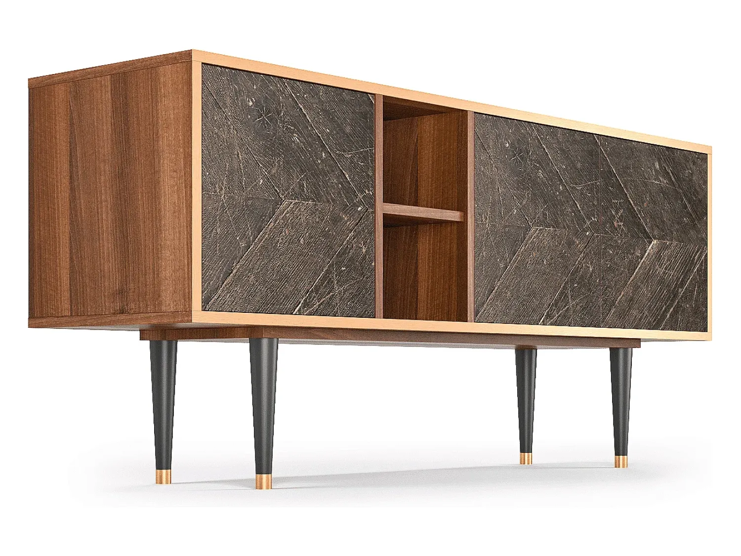 Clearance Mueble de TV - 150х69х41 cm - T5 - Wise Tree, Nogueira Castanho