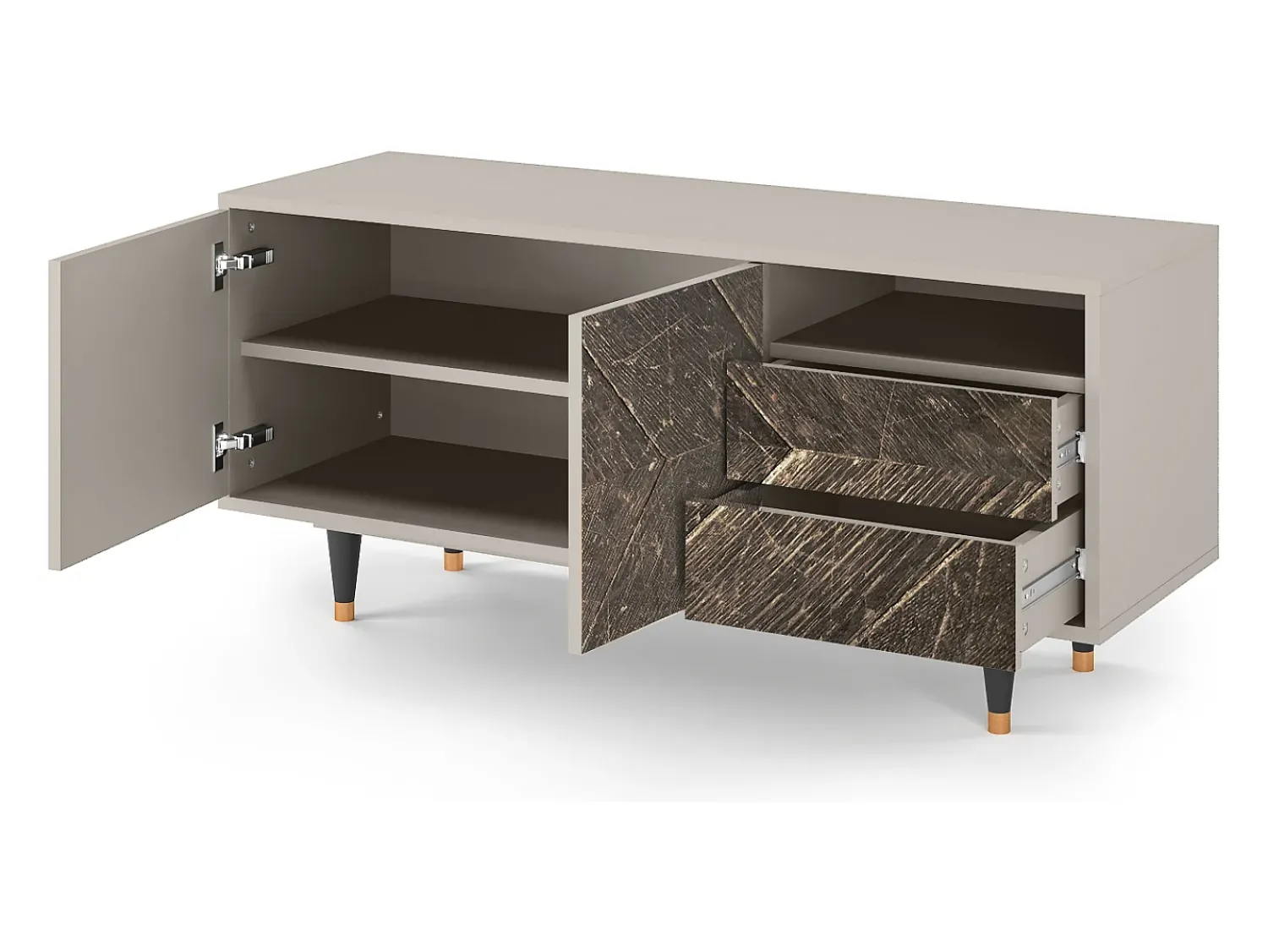 Hot Mueble de TV - 125х56х41 cm - T7 - Wise Tree, Areia Bege