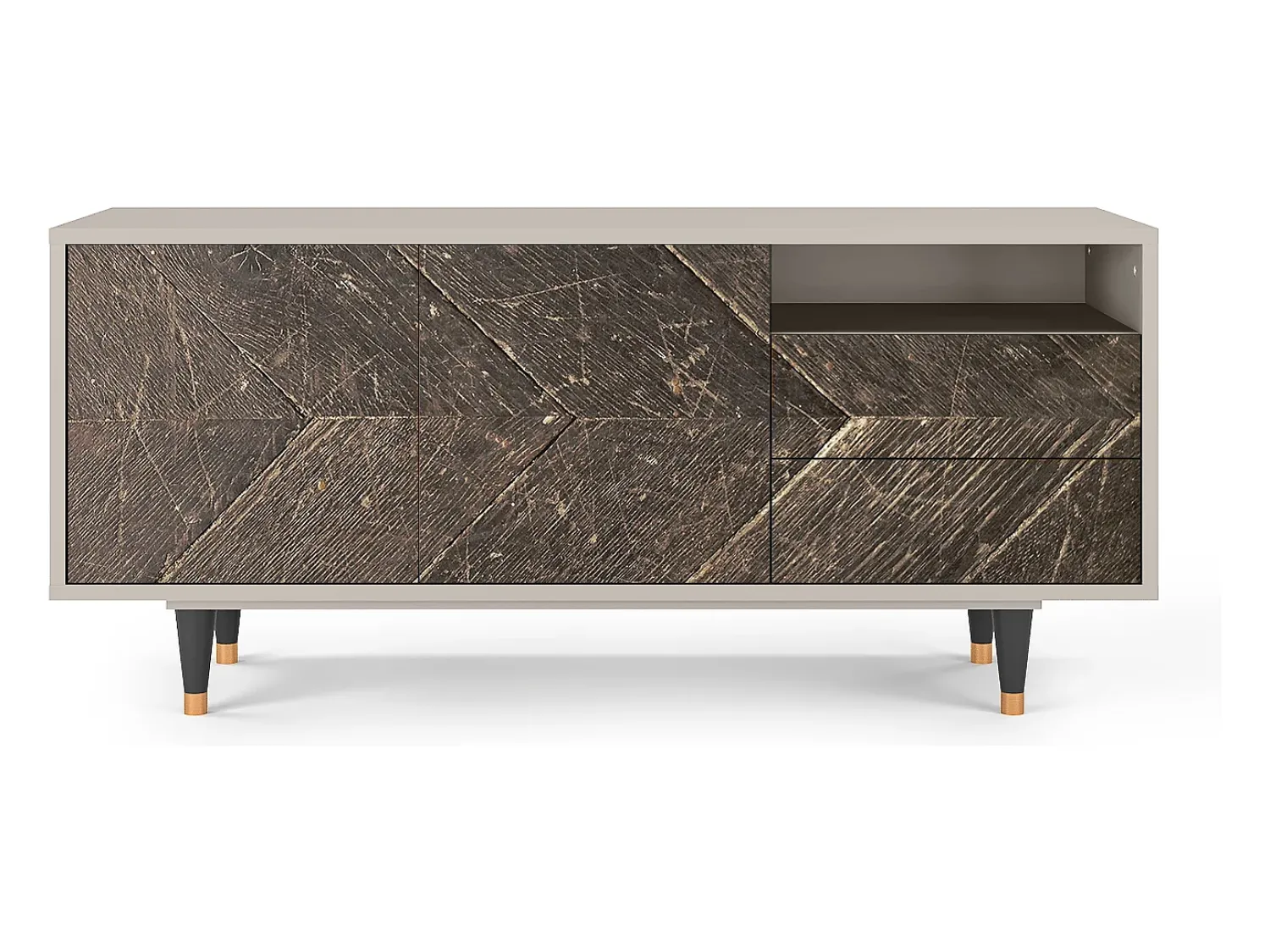 Hot Mueble de TV - 125х56х41 cm - T7 - Wise Tree, Areia Bege