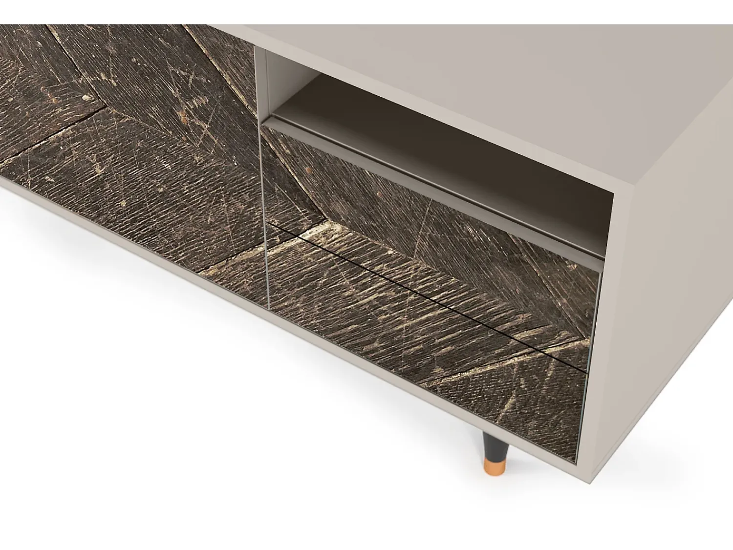 Hot Mueble de TV - 125х56х41 cm - T7 - Wise Tree, Areia Bege