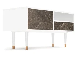 Móvel De Tv* Mueble de TV - 115х59х48 cm - T3 - Wise Tree, Branco Bege