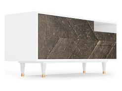 Móvel De Tv| Mueble de TV - 125х56х41 cm - T7 - Wise Tree, Branco Bege