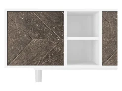 Discount Mueble de TV - 150х69х41 cm - T5 - Wise Tree, Branco Bege