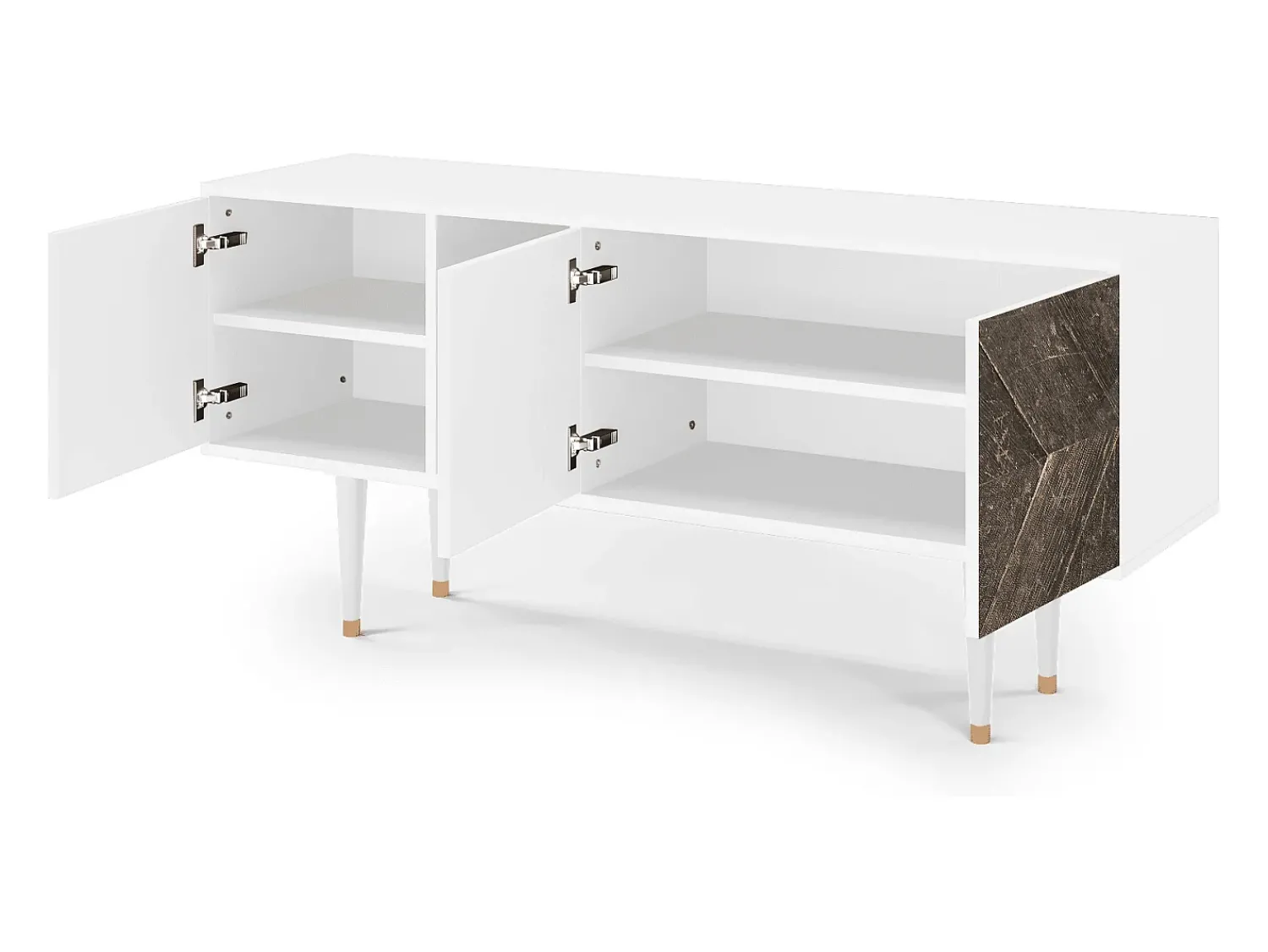Discount Mueble de TV - 150х69х41 cm - T5 - Wise Tree, Branco Bege