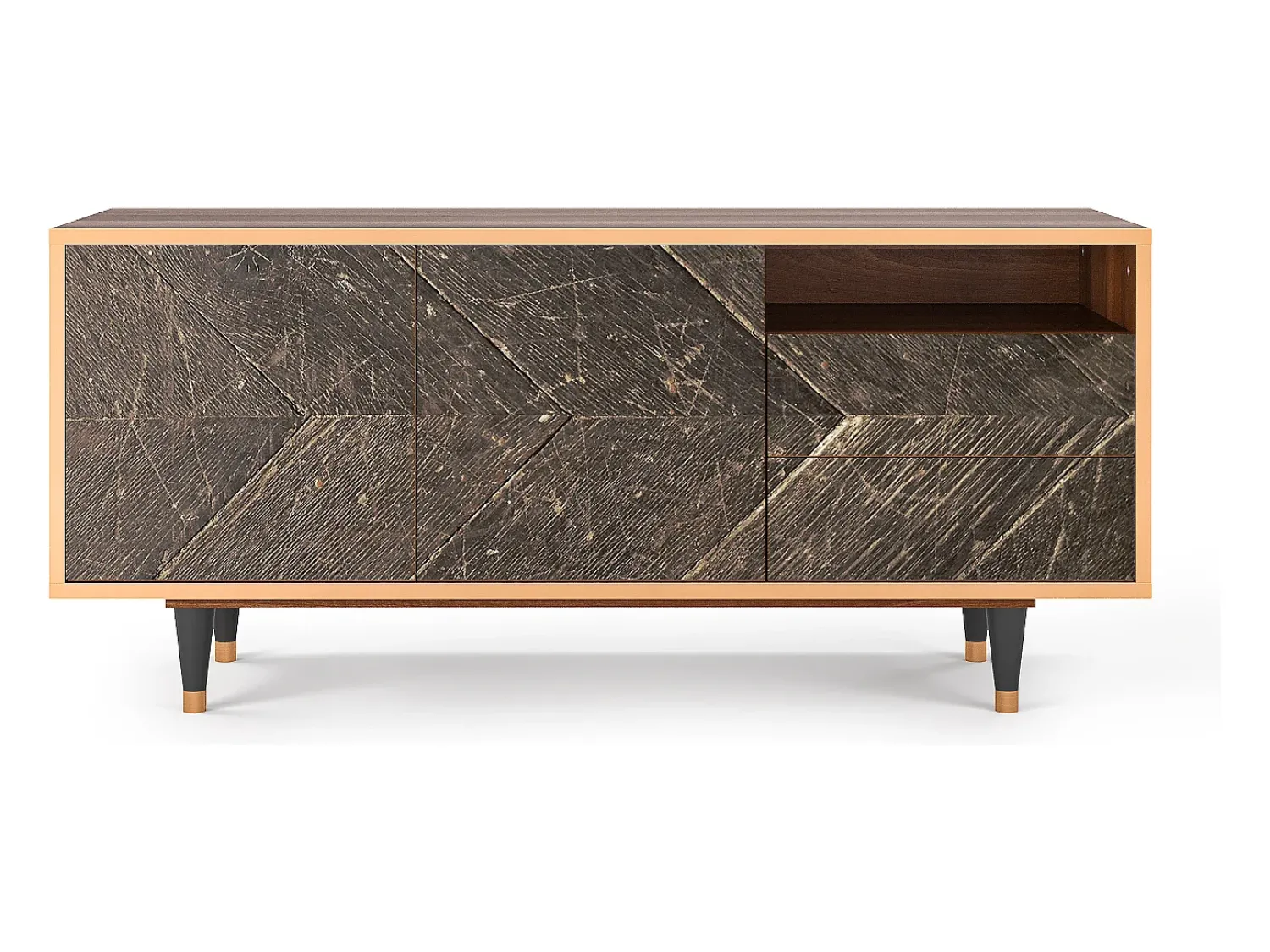 Móvel De Tv| Mueble de TV - 125х56х41 cm - T7 - Wise Tree, Nogueira Castanho