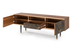Móvel De Tv* Mueble de TV - 170х59х41 cm - T6 - Wise Tree, Nogueira Castanho
