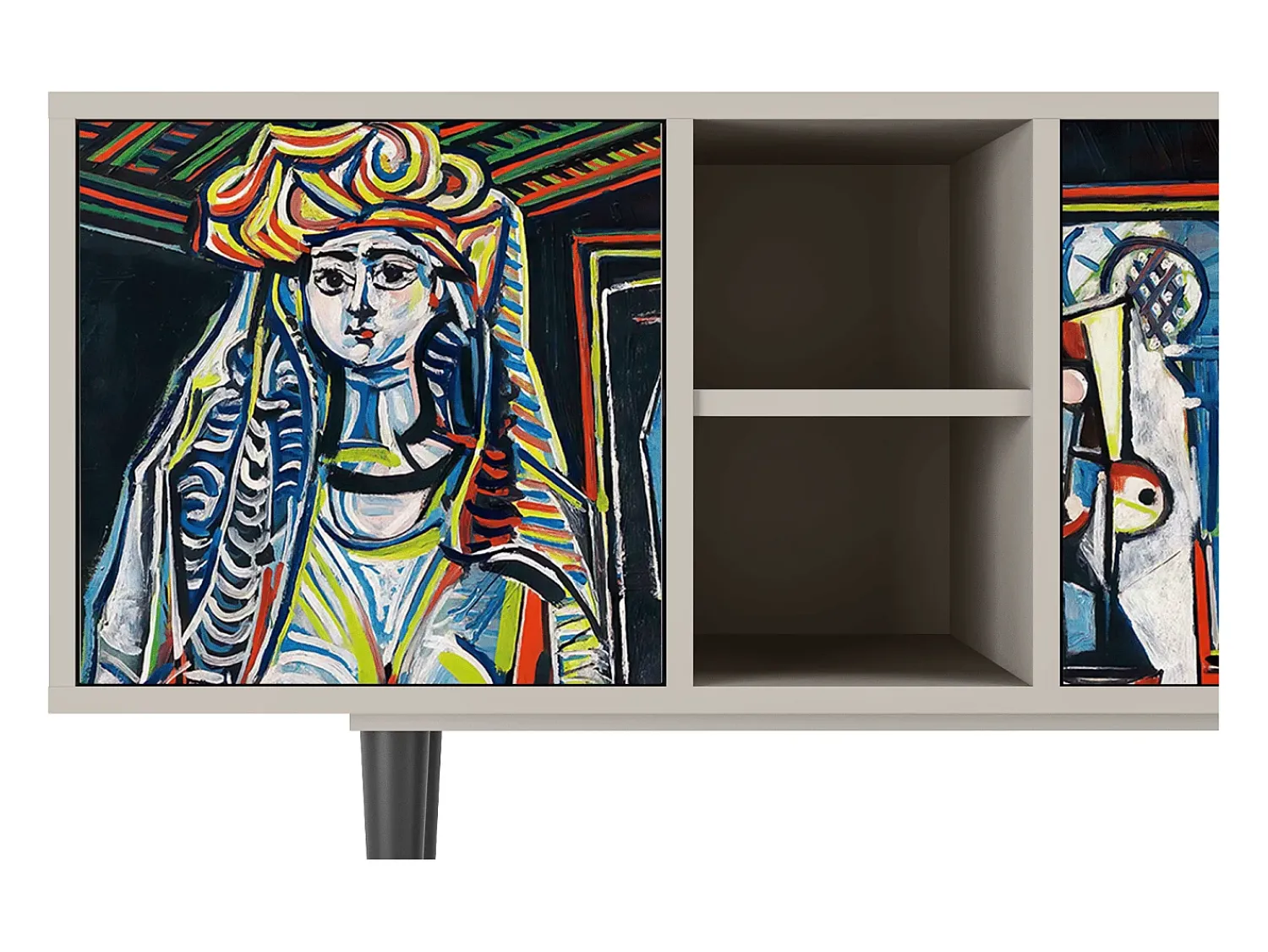 Outlet Mueble de TV - 150х69х41 cm - T5 - Women of Algiers, Areia Bege