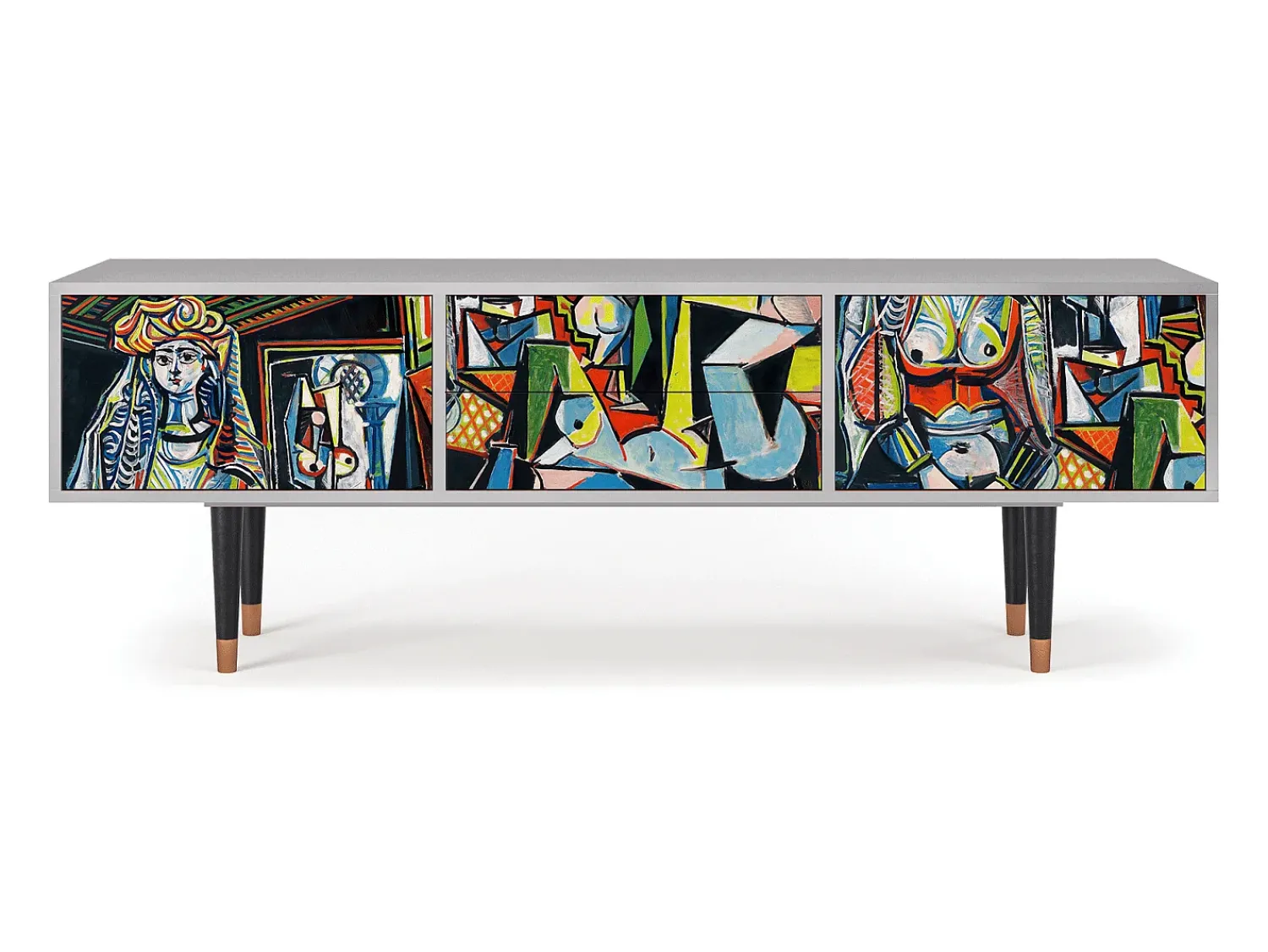 Hot Mueble de TV - 170х59х48 cm - T4 - Women of Algiers, Cinza Cinzento