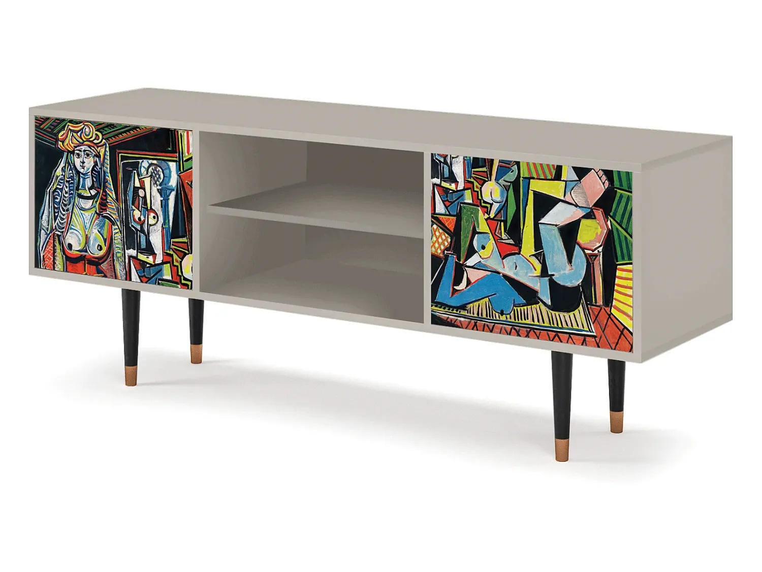 Móvel De Tv| Mueble de TV - 170х69х48 cm - T2 - Women of Algiers, Areia Bege
