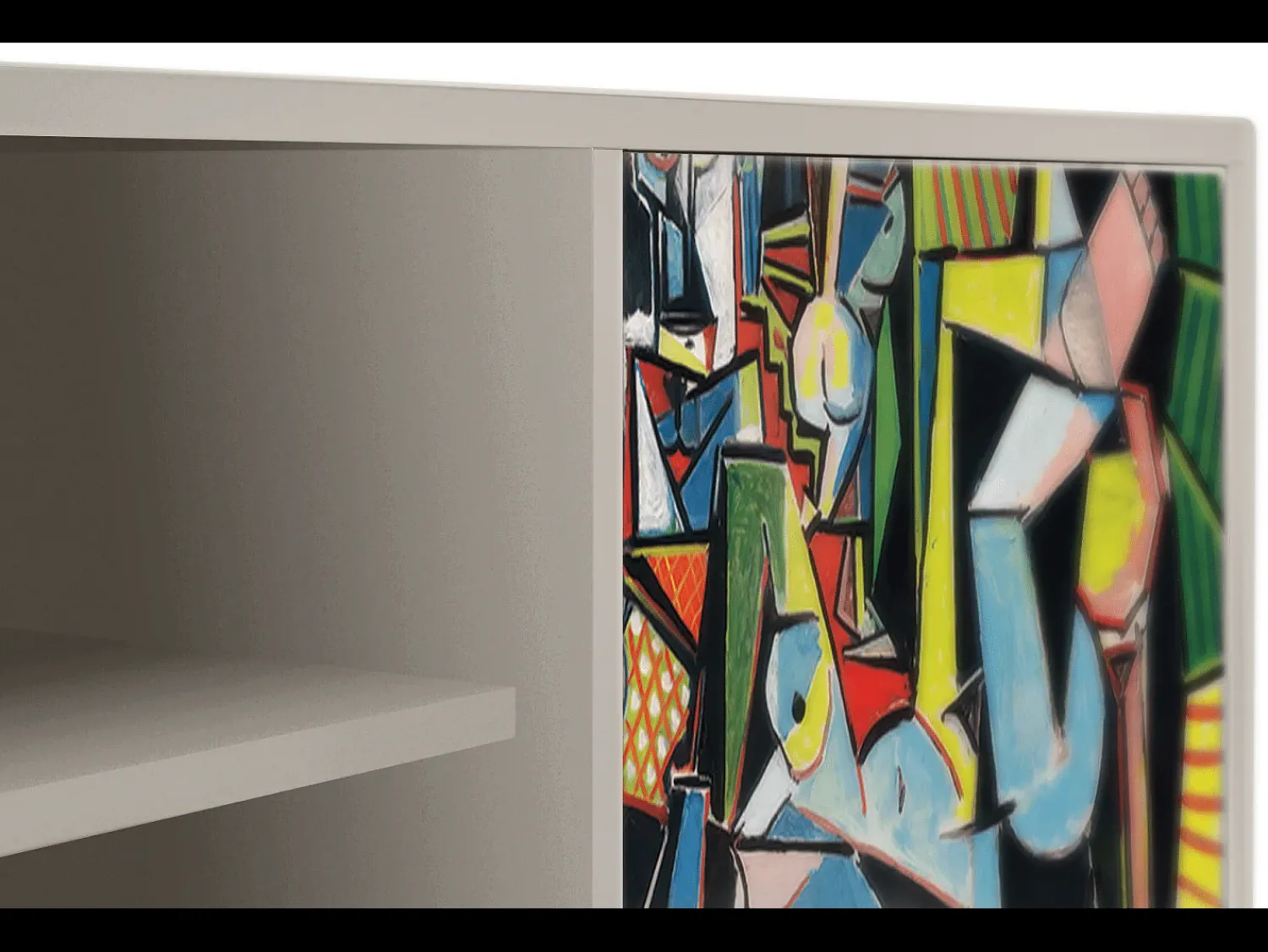 Móvel De Tv| Mueble de TV - 170х69х48 cm - T2 - Women of Algiers, Areia Bege