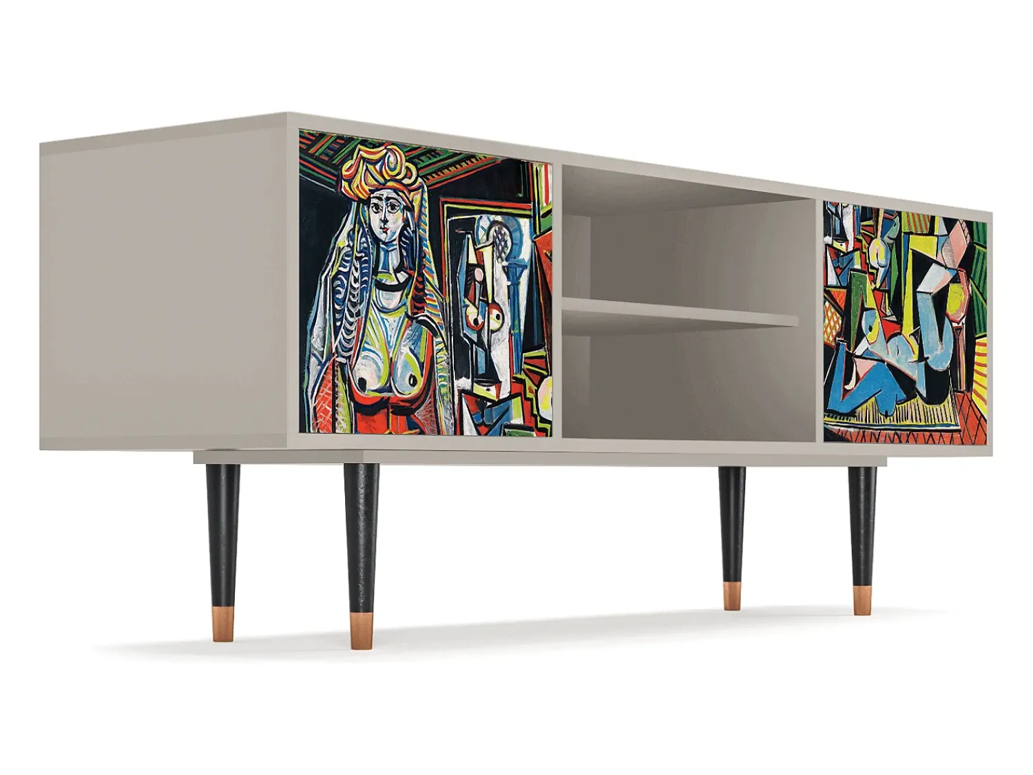Móvel De Tv| Mueble de TV - 170х69х48 cm - T2 - Women of Algiers, Areia Bege