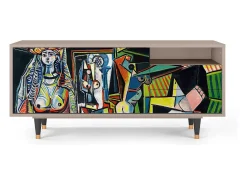 Hot Mueble de TV - 125х56х41 cm - T7 - Women of Algiers, Latte Bege