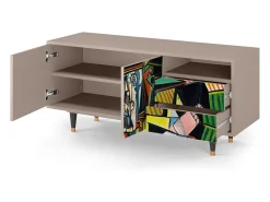 Hot Mueble de TV - 125х56х41 cm - T7 - Women of Algiers, Latte Bege